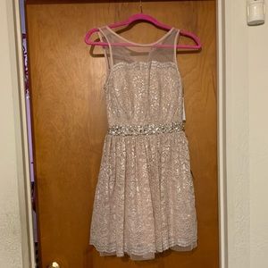 Champagne & silver dress